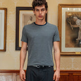 Brando Stripe T-Shirt, Grey/Navy
