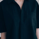 Archie Seersucker Shirt, Black