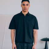 Archie Seersucker Shirt, Black