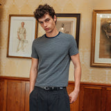 Brando Stripe T-Shirt, Grey/Navy