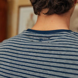 Brando Stripe T-Shirt, Grey/Navy