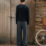 Ezra Ribbed Henley, Black