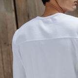 Ezra Ribbed Henley, White